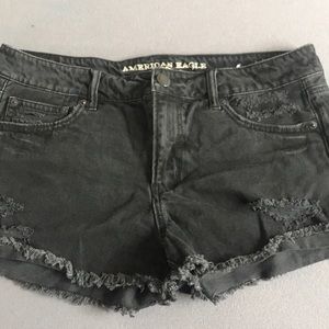 WORN ONCE black jean shorts